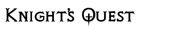 Knight's Quest font preview